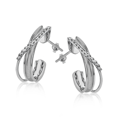 18k Diamond Hoop Earrings - Harby Jewelers