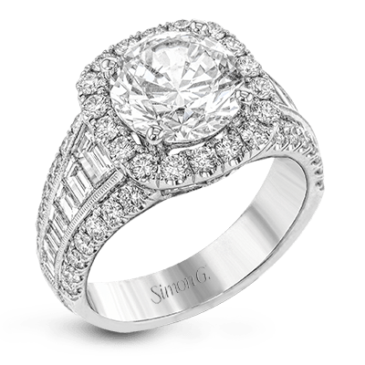 18k White Gold Diamond Engagement Ring - Harby Jewelers