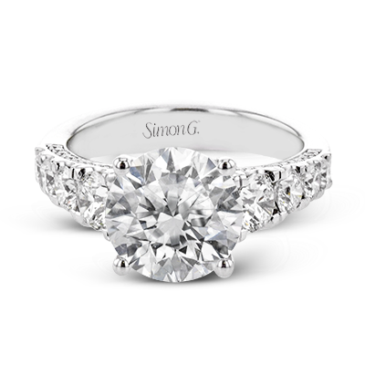 18k White Gold Engagement Ring Setting - Harby Jewelers