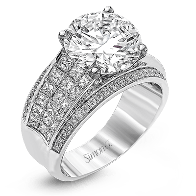 18k White Gold Diamond Engagement Ring - Harby Jewelers