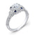 18k Vintage Inspired Engagement Ring Setting With Sapphires - Harby Jewelers