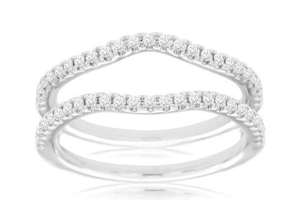 14k White Gold Insert Style Diamond Ring