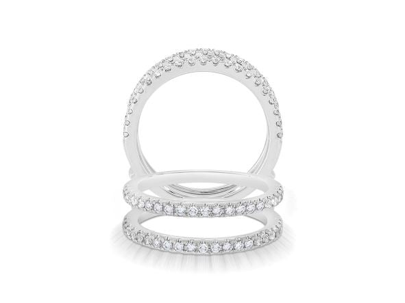 14K Insert Style Diamond Wedding Ring