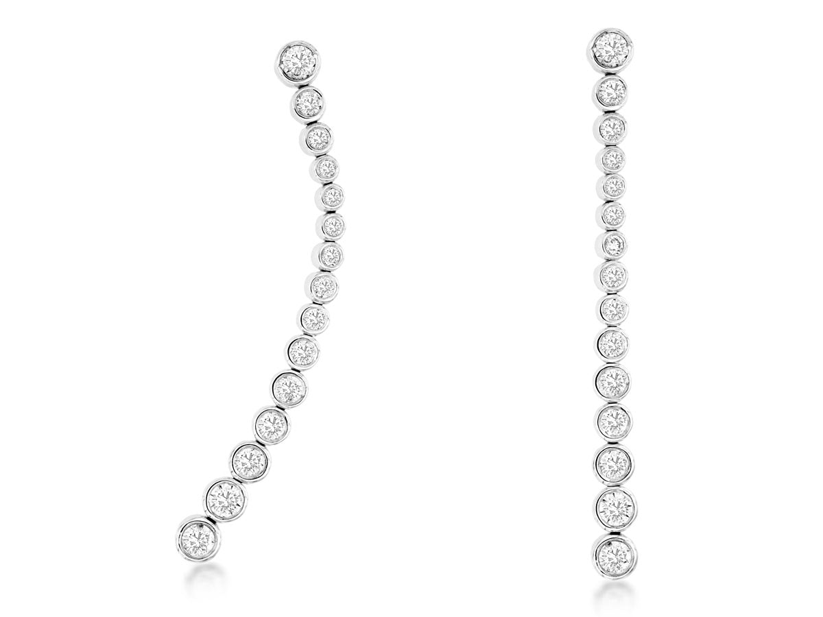 14k Dangle Diamond Earrings