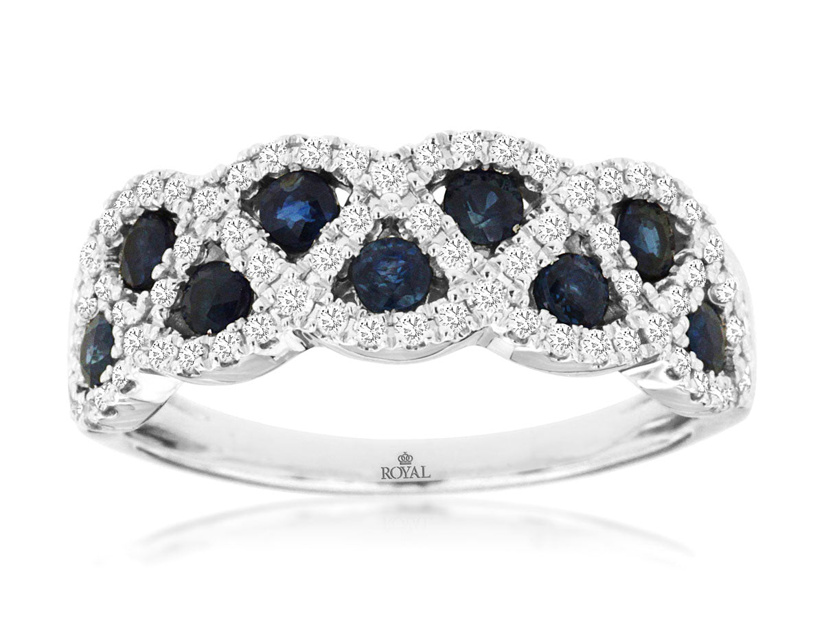 14k Sapphire and Diamond Ring