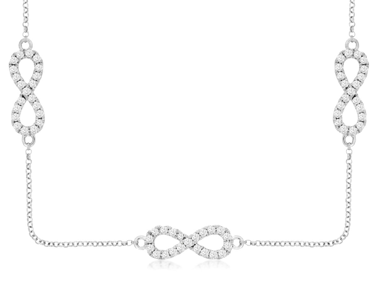 14k Infinity Style Diamond Necklace