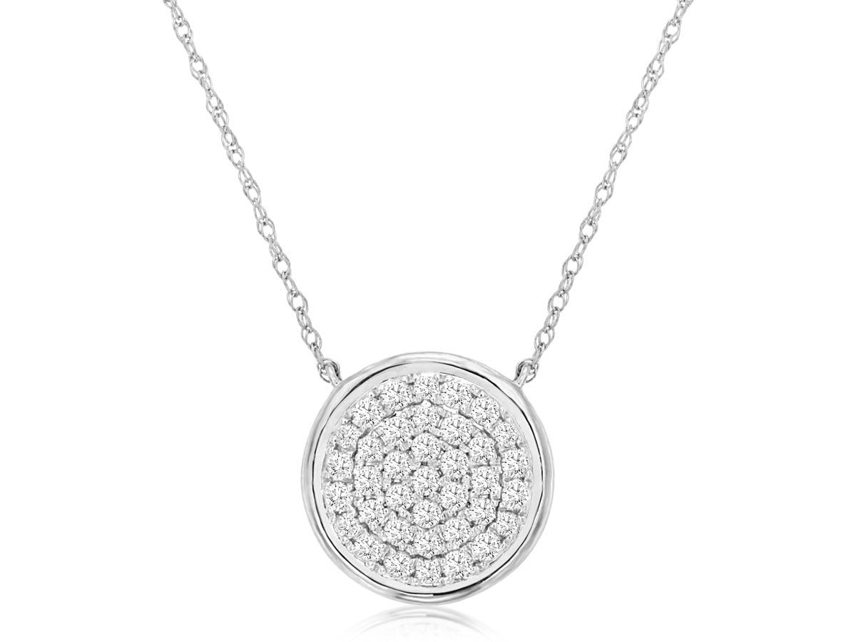 14k Diamond Circle Necklace
