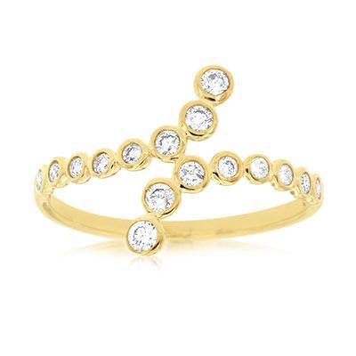 14k  YG Bezel Set Diamond Ring in Yellow Gold - Harby Jewelers