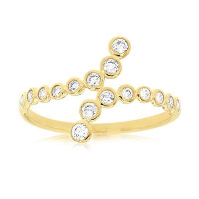 14k  YG Bezel Set Diamond Ring in Yellow Gold - Harby Jewelers