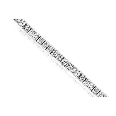 14k White Gold Diamond Bracelet - Harby Jewelers