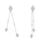 14K White Gold Dangle Style Diamond Earrings - Harby Jewelers