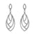 14k White Gold Dangle Style Diamond Earrings - Harby Jewelers