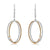 14k  White and Rose Gold Dangle Style Diamond Earrings - Harby Jewelers