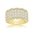 14k Yellow Gold Wide Diamond Ring - Harby Jewelers