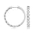 14k  White Gold Diamond Hoop Earrings - Harby Jewelers
