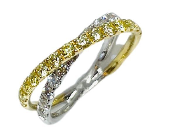 18k Natural Yellow Diamond Ring