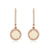14k  Rose Gold Opal and Diamond Dangle Style Earring - Harby Jewelers