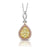 14k White Gold Natural Pink and Yellow Diamond Pendant - Harby Jewelers