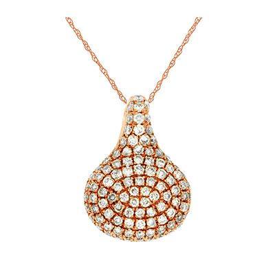 14k Rose Gold Diamond Pendant - Harby Jewelers