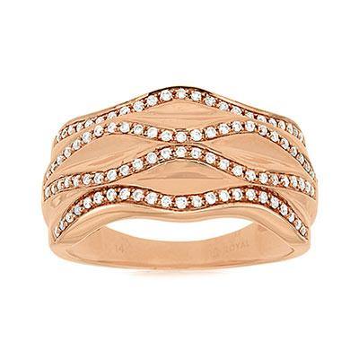 14k Rose Gold Diamond Ring - Harby Jewelers