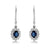 14k White Gold Sapphire and Diamond Earrings - Harby Jewelers