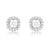 14k White Gold Cushion Diamond Earring Jackets - Harby Jewelers