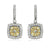 14k White Gold Natural Yellow Diamond Earrings - Harby Jewelers